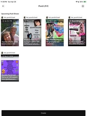 Upcoming shows updated with changes